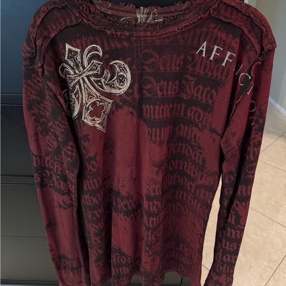 Affliction Reversible Gothic Long Sleeve Shirt